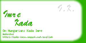 imre kada business card